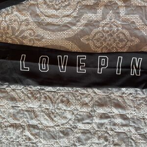 Victoria's Secret Black Yoga Pants with Love Pink Lettering